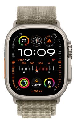 Apple Watch Ultra 2 - Titanium Olive Alpine Loop Medium