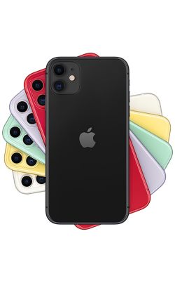 Vista trasera del iPhone 11 - Negro