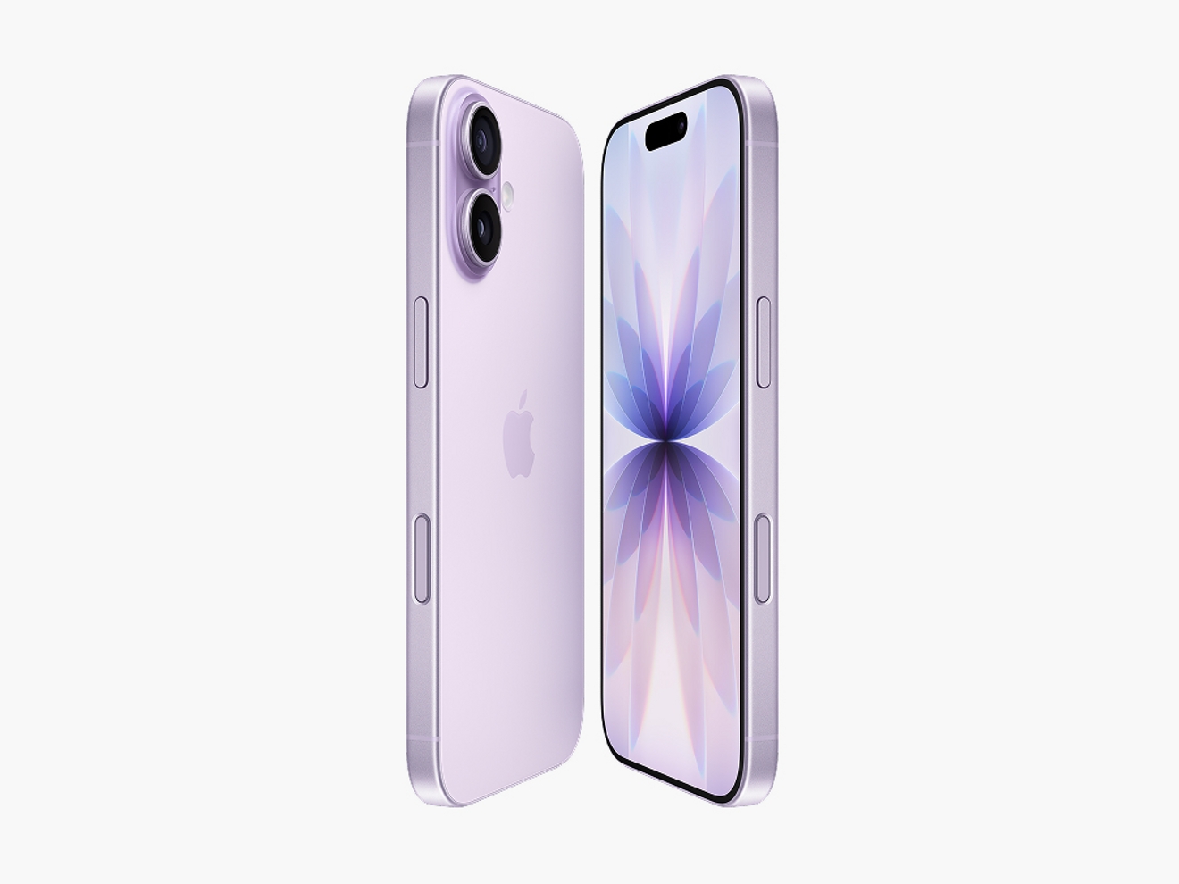 Front and back of lavender iPhone 17. 