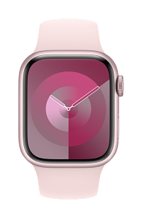 Light Pink Apple Watch Series 9 41mm shown