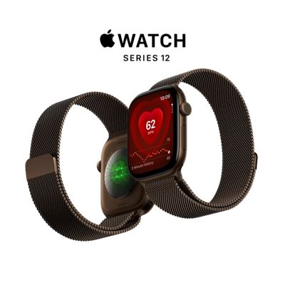 Apple Watch Series 12 with Apple Watch logo.
