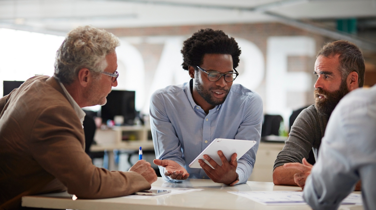 Business people at big creative agency