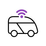 A car receiving internet connection.