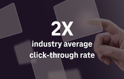 2X industry average click-through rate