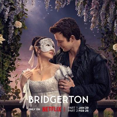 Promo artwork for Netflix show–Bridgerton.