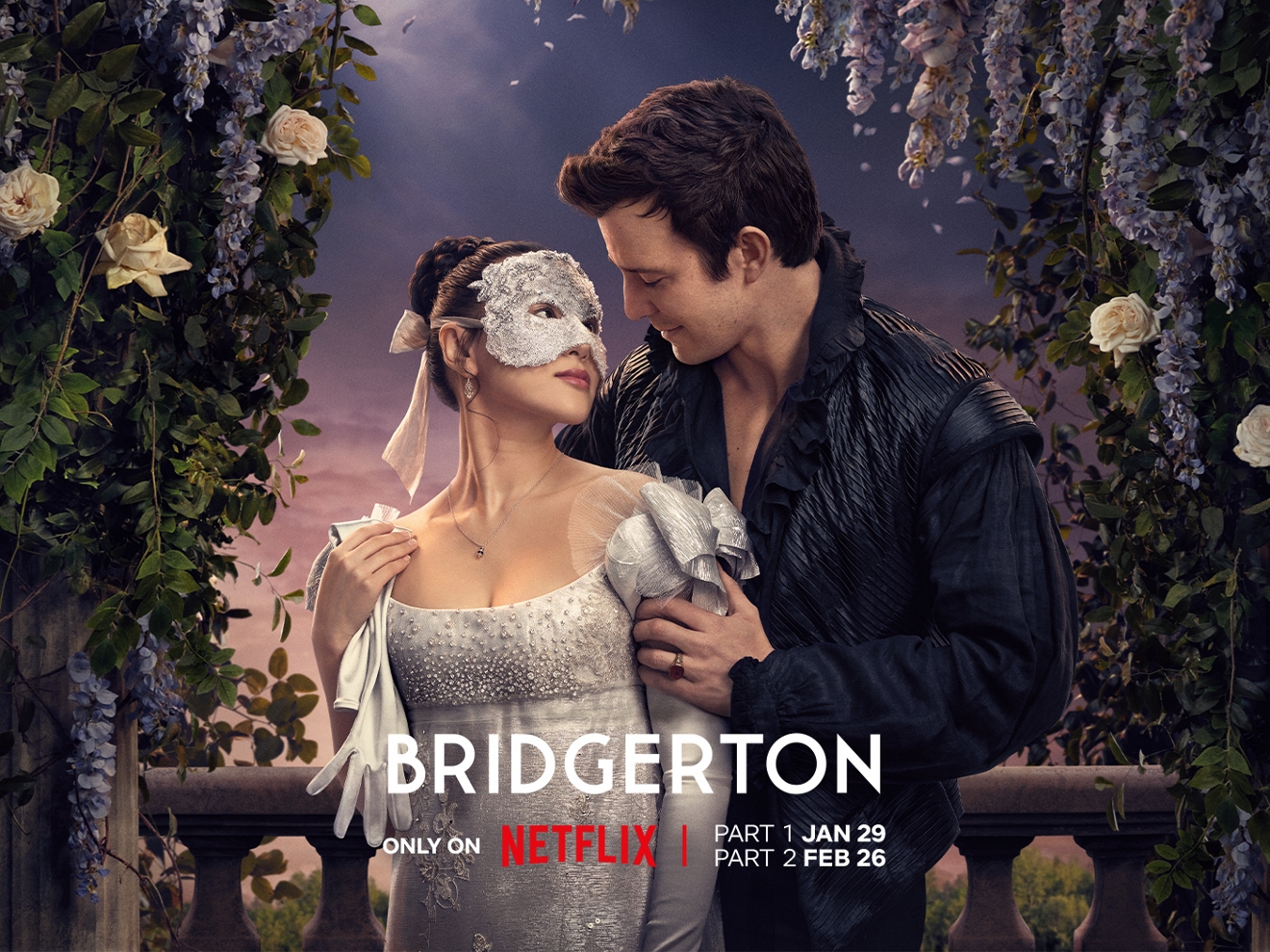 Promo artwork for Netflix show–Bridgerton.