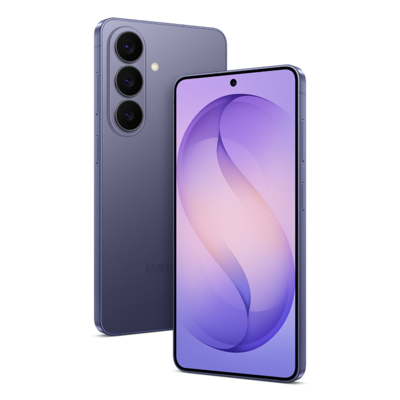 A front and back image of the Samsung S26 on a white background.