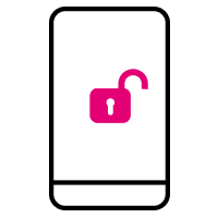 A phone icon with a lock logo​