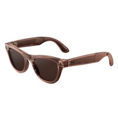 Ray-Ban Meta Gen 2 glasses with brown frames and dark lenses.