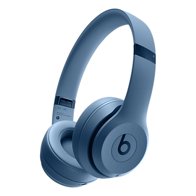 Beats Solo 4 headphones in blue.
