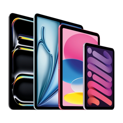 Family of colorful iPads