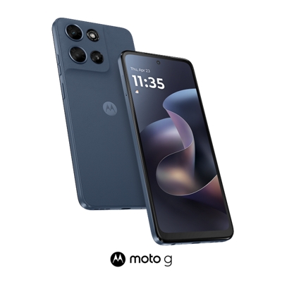 A Motorola moto g smartphone pair, highlighting the display on one device and the rear camera design on the other.