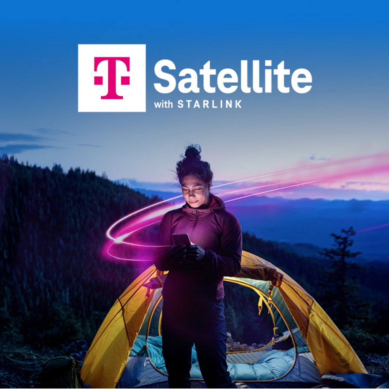 A person stands outside of a tent looking at their Google Pixel 10 Pro phone screen.