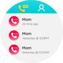 List of unanswered calls from Mom