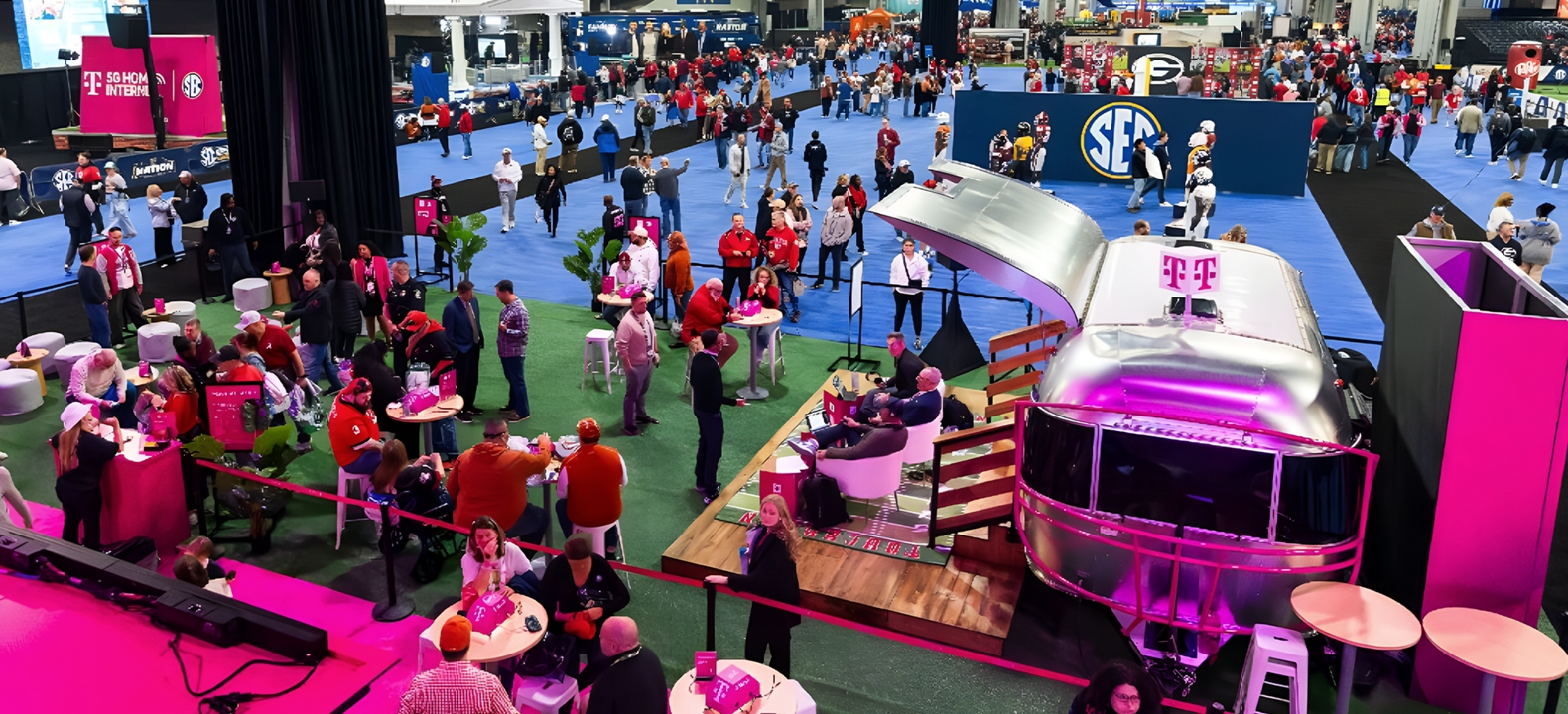  A crowd of fans at SEC FanFare. 