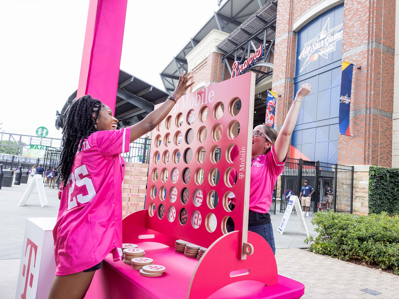 ​​An aerial view of a baseball field at dusk.​ 