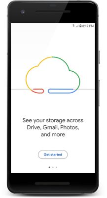 Google One app Get Started screen