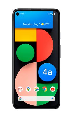 Front View Pixel 4a (5G) Just Black