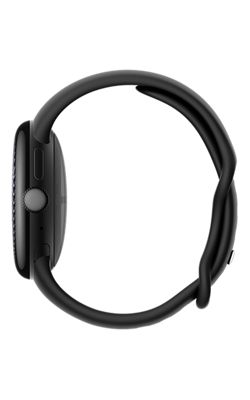 Google Pixel Watch 5 41mm - Matte Black Aluminum Case / Obsidian Active Band (2nd gen) - 64GB, right view, right view-slide-1