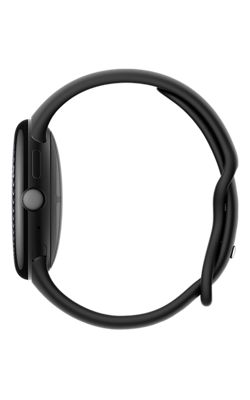Google Pixel Watch 5 45mm - Matte Black Aluminum Case / Obsidian Active Band (2nd gen) - 64GB, right view, right view-slide-1