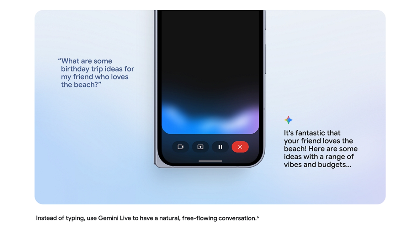 A straightforward view of the Google Pixel 10 Pro Fold, showcasing its AI capabilities.