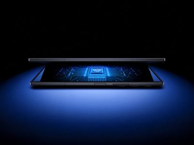 A Galaxy Z Fold8 with glowing blue chip, symbolizing enterprise-level AI governance and control.