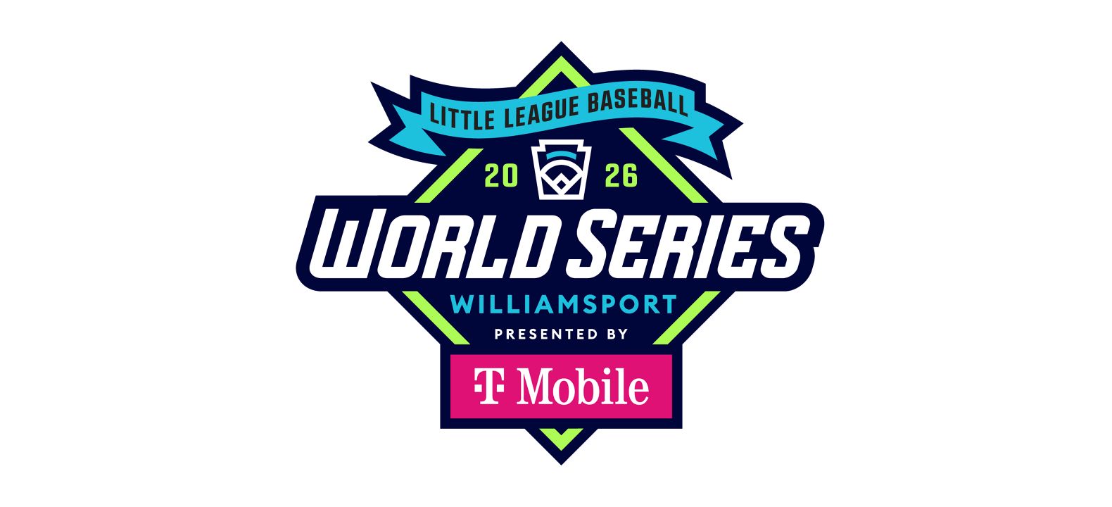 2026 Little League Baseball World Series Williamsport logo presented by T-Mobile.