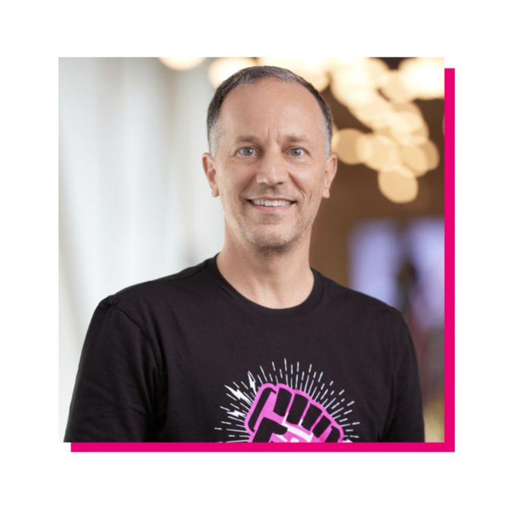 Mark Nelson wearing a T-Mobile t-shirt