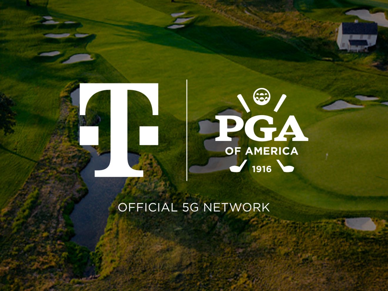 An aerial view of a verdant golf course.