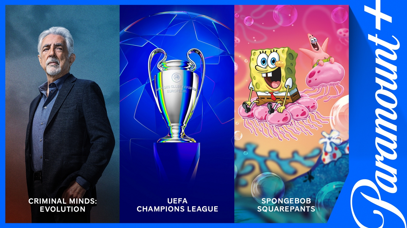 Criminal Minds Evolution. UEFA Champions League. SpongeBob SquarePants. Paramount+.