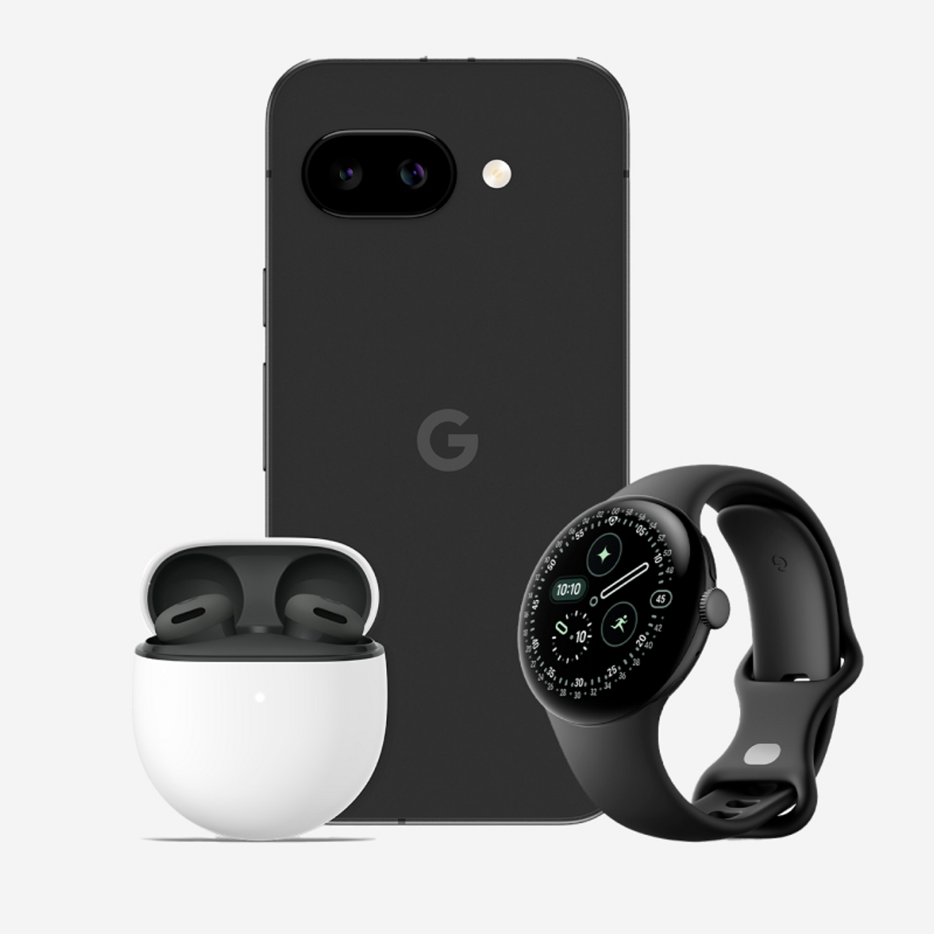 Three Google Pixel devices together