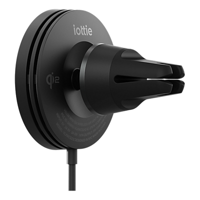 iOttie Qi2 Mini Wireless Charging Car Vent Mount - Black, left view, left view-slide-3