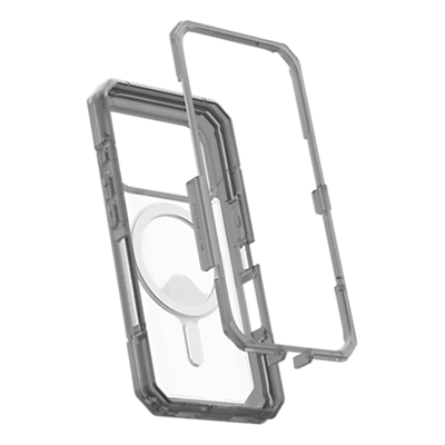 UAG Trooper Case with MagSafe for Apple iPhone 17 Pro - Clear/Ash, back view, back view-slide-2