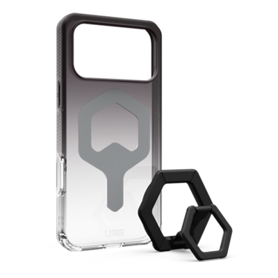 UAG MagSafe Plyo Case w/ Magnetic Ring Stand for iPhone 17 Pro Max - Black/Clear-slide-0