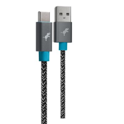 Nimble Eco-Friendly Power Knit 6.5ft/2m USB-A to USB-C Cable - Space Gray