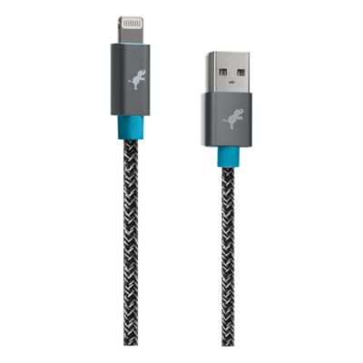 Nimble Eco-Friendly Power Knit USB-A to Lightning Cable 6.5ft/2m - Space Gray