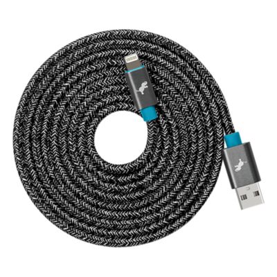 Nimble Eco-Friendly Power Knit USB-A to Lightning Cable 6.5ft/2m - Space Gray