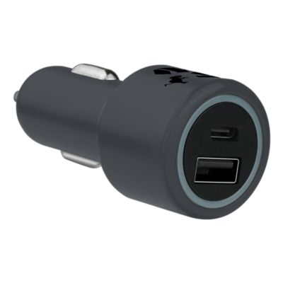 Nimble Eco-Friendly Rally Dual 32W Car Charger - Charcoal Grey