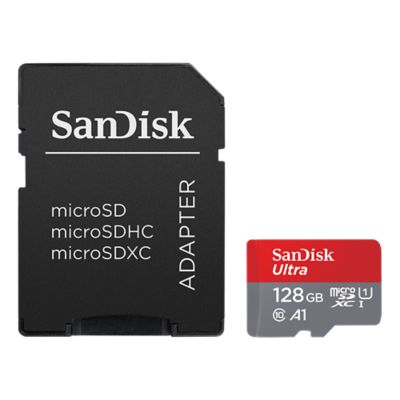 SanDisk 128GB Ultra microSD Memory Card - Gray