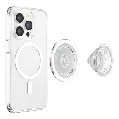 PopSockets PopGrip MagSafe 2024 for iPhone 12 and up - Clear-slide-1