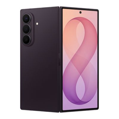Samsung Galaxy Z Fold8 Ultra in black, shown fully open with an expansive foldable display and slim bezel design.