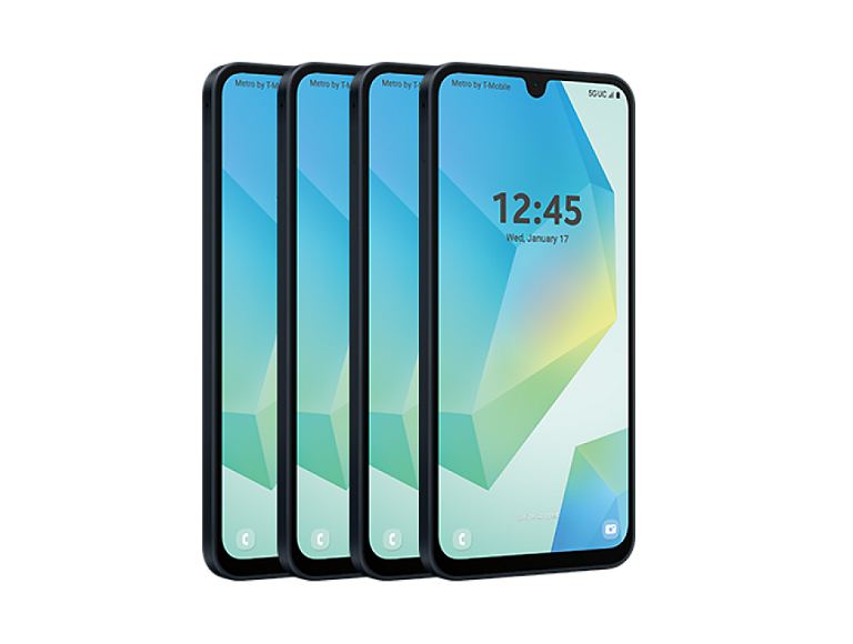 Cuatro teléfonos Galaxy A16