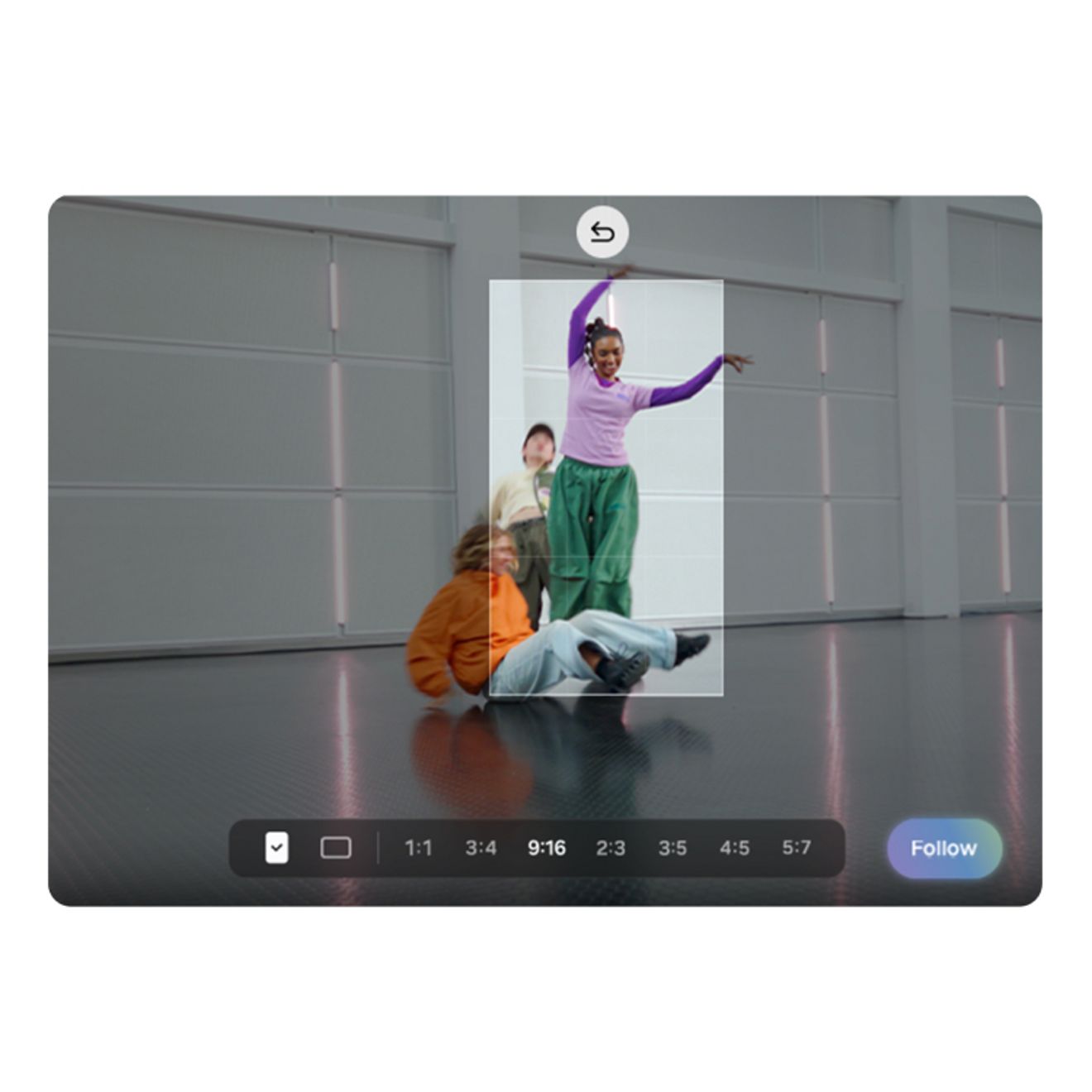 Samsung Galaxy Z Fold8 shown open in landscape mode, displaying a dance video with playback controls on the expansive foldable screen