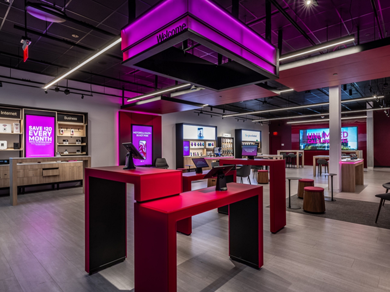 Alderwood Mall T-Mobile Experience Store interior. 