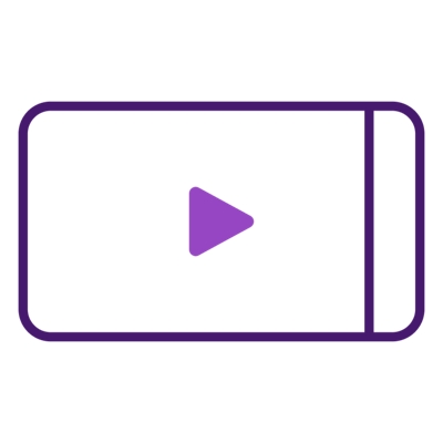 Un ícono de un botón de reproductor de video