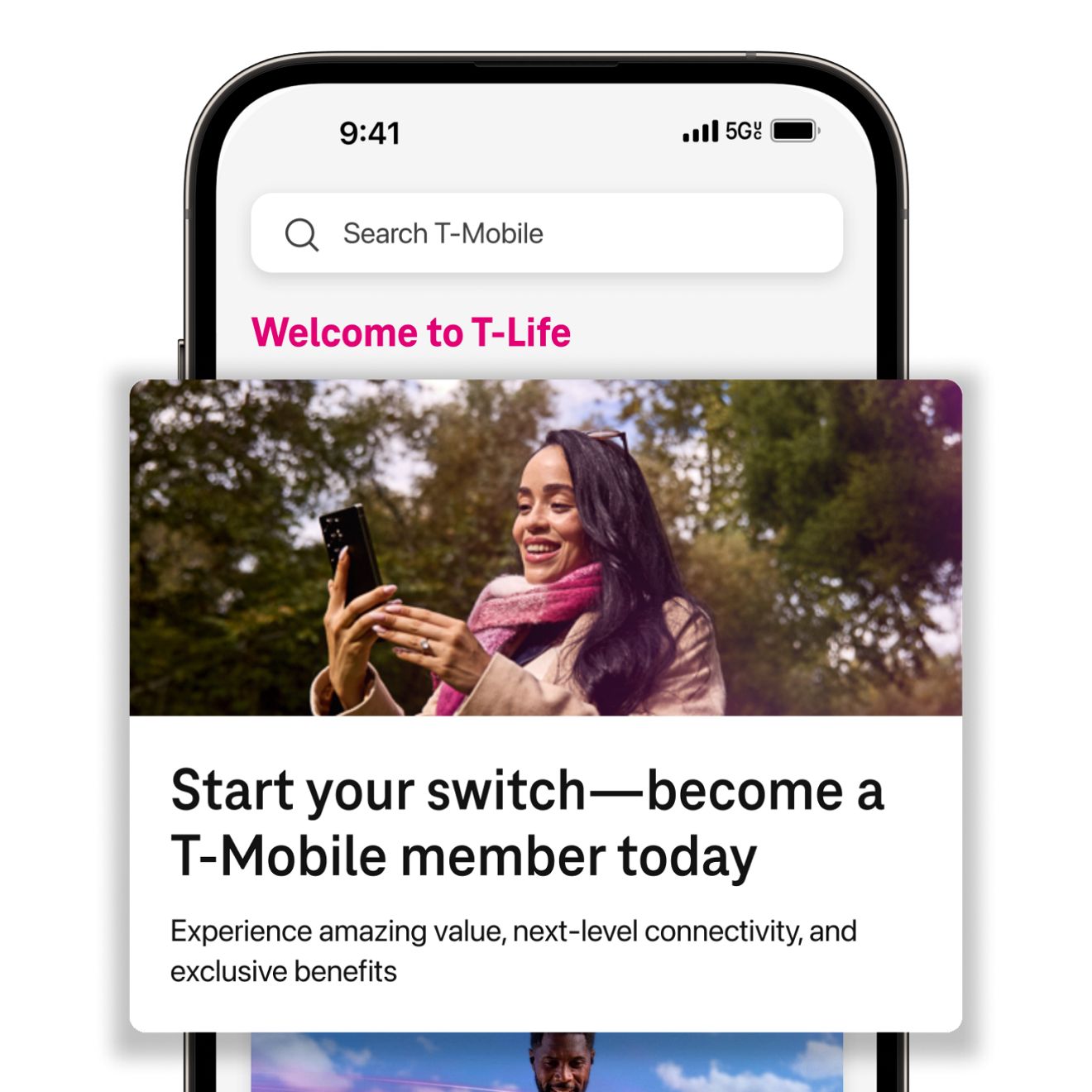 Screen capture of T-Mobile switch banner.