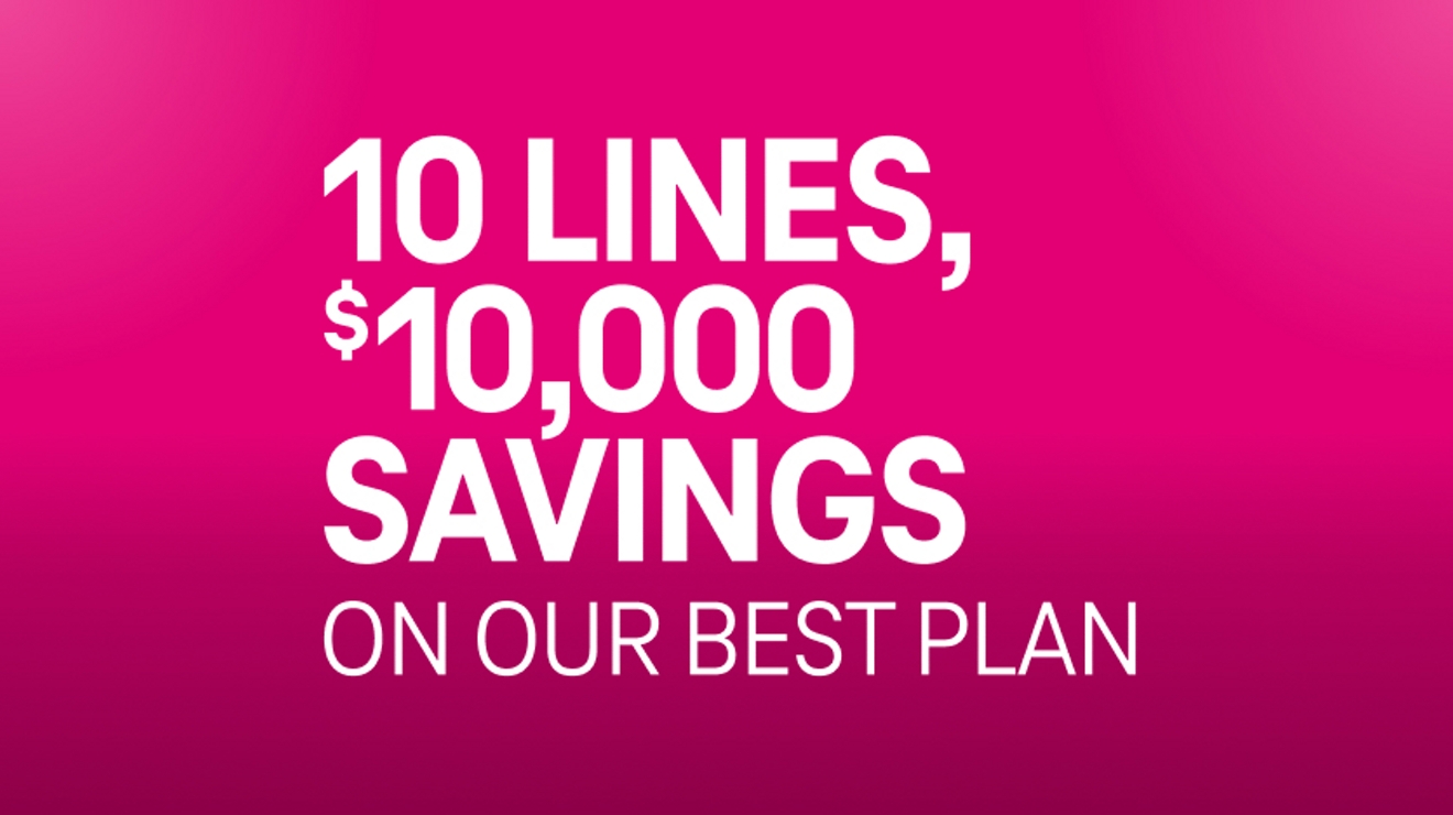 10 lines, $10000 savings, on our best plan.