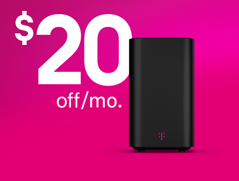 A T-Mobile high-speed internet router captioned “$30/mo.”