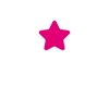 Hand holding a magenta star