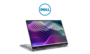 A Dell Latitude 9440 laptop and the Dell logo.